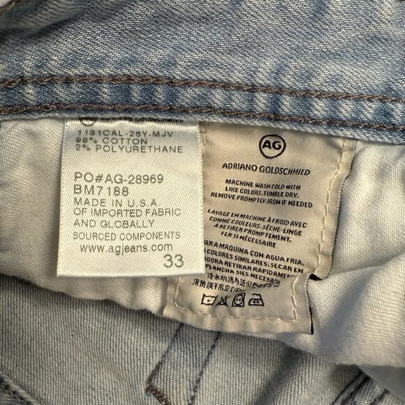 AG Adriano Goldschmied Men's The Matchbox Slim Straight Denim Jeans Blue Size 33 - Picture 7 of 8